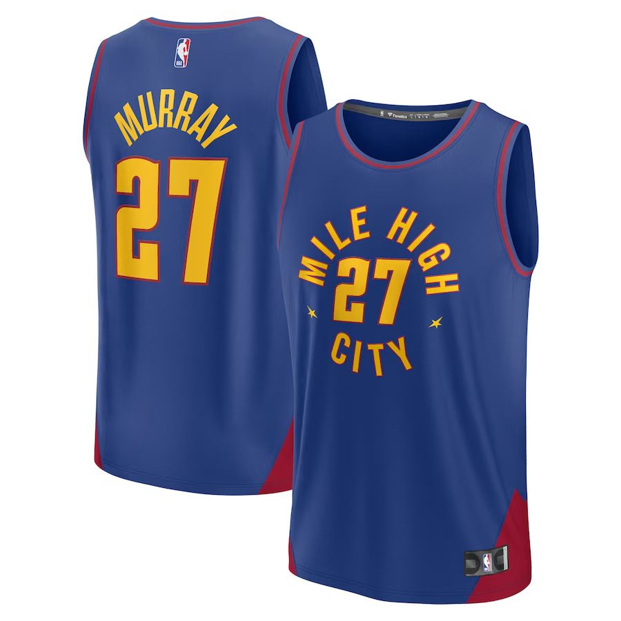 Men Denver Nuggets #27 Jamal Murray Fanatics Branded Blue 2022-23 Fast Break Player NBA Jersey